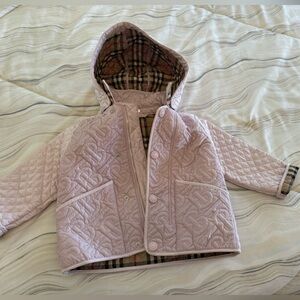 Burberry Kids Quilted Puffer Jacket - Soft Pink